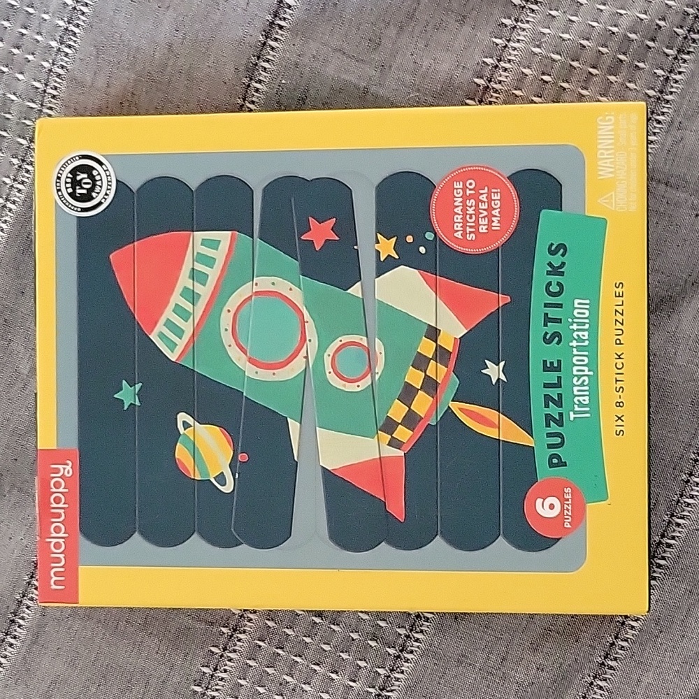 HOST PICK!! Mudpuppy 6 Transportation Stick Puzzles